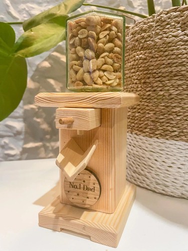 Wooden peanut dispenser - wooden,