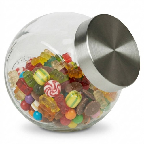 Clear glass sweet jar - glass,